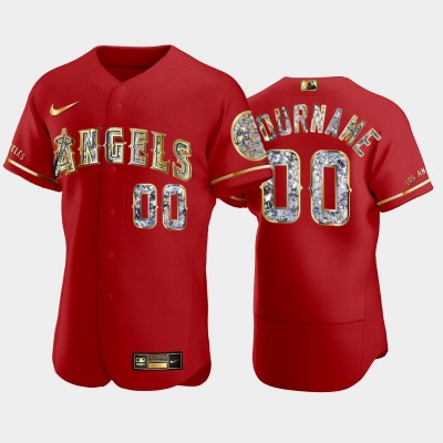 Los Angeles Angels Custom Men's Nike Diamond Edition MLB Jersey Red
